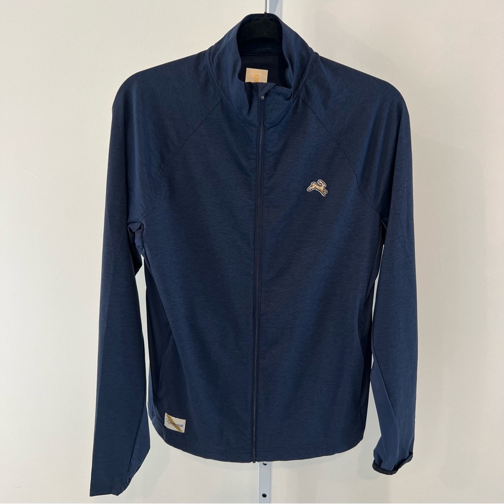 Tracksmith Navy Session Runners Jacket Full Zip Mens Sz Small - Picture 2 of 15